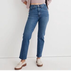 Madewell Perfect High Waist Straight Leg Jean Mayfield Wash sz 31